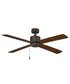 52" Aldea IV 4-Blade Ceiling Fan Oil Rubbed Bronze Motor Finish and Walnut Blade Finish