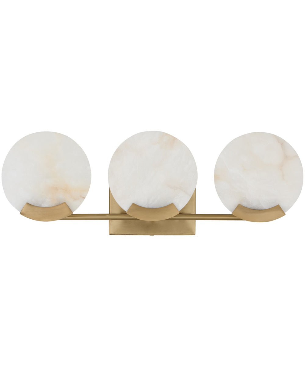 Oriya 3-Light Vanity Aged Brass