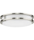 Abide 5-CCT Integrated LED Contemporary 10.24" Small Flush Mount Light Brushed Nickel