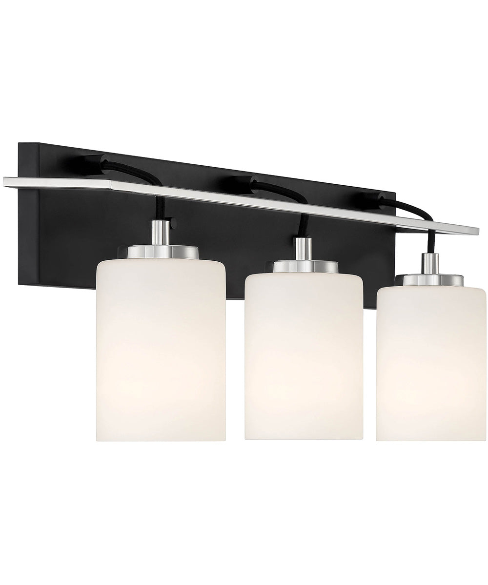 Prince St 3 Light Vanity Matte Black