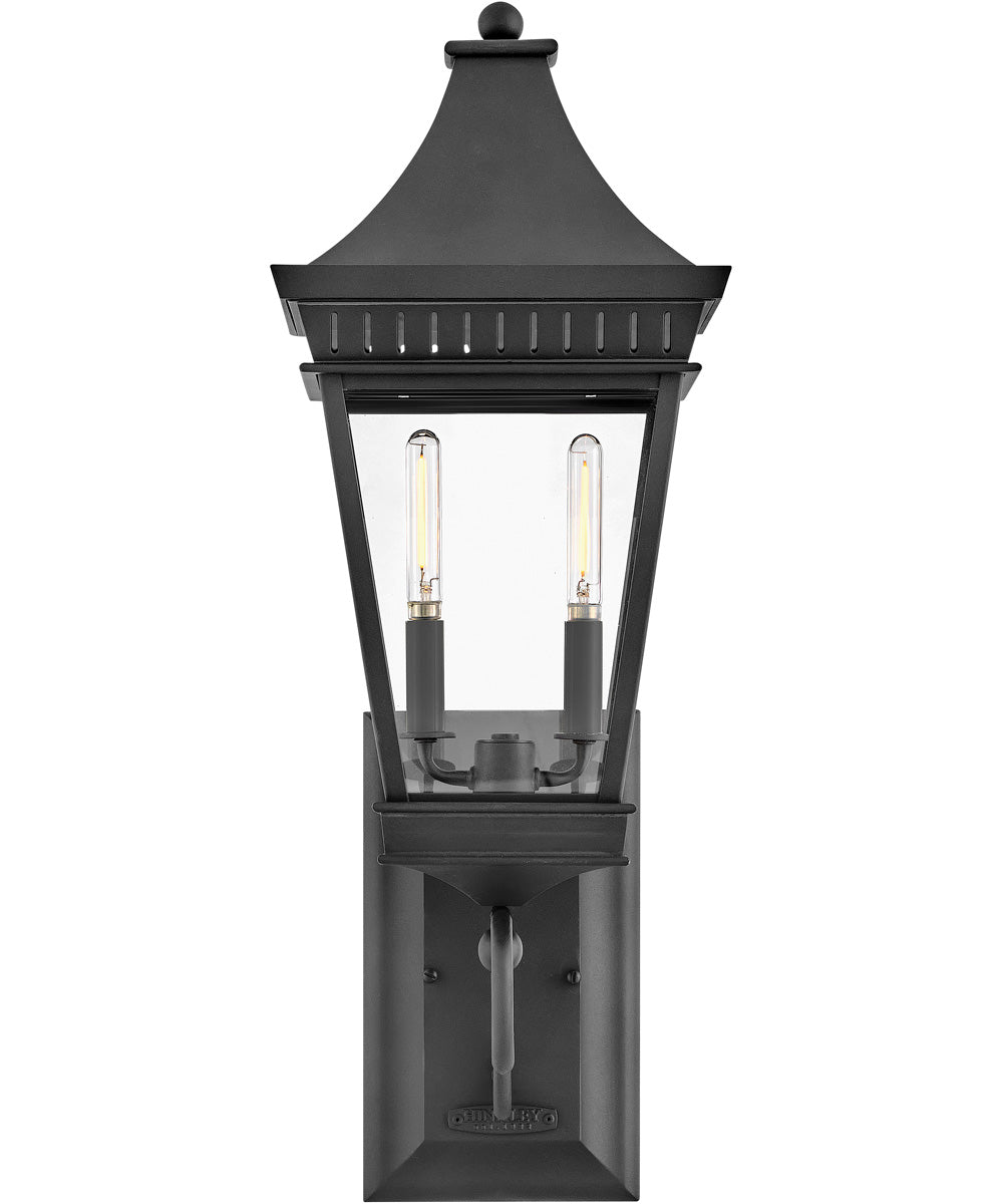 Chapel Hill 2-Light Large Wall Mount Lantern in Museum Black