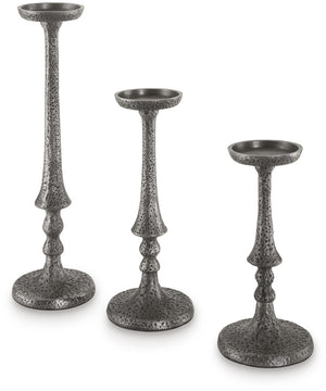 Eravell Candle Holder Set Set of 3 Pewter