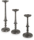 Eravell Candle Holder Set Set of 3 Pewter