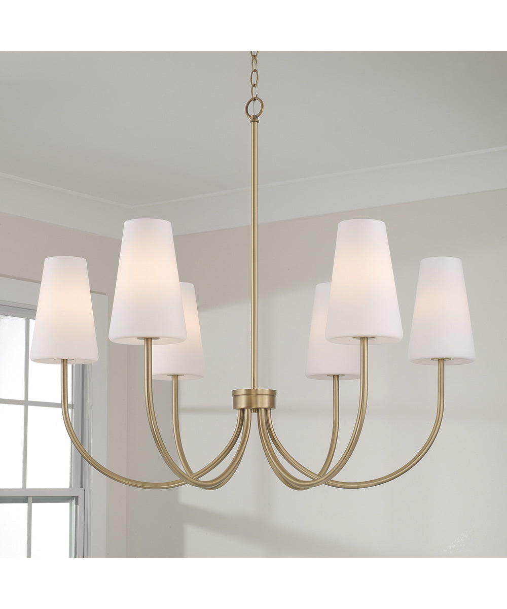 Averitt 6-Light Chandelier Aged Brass