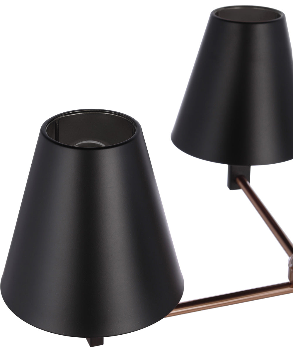Blake 4-Light Lighting Flat Black/Satin Brass