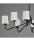 Durham 8-Light Chandelier Black