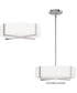 Dexter 15 inch LED Flush Mount/ Pendant Convertibie Satin Nickel