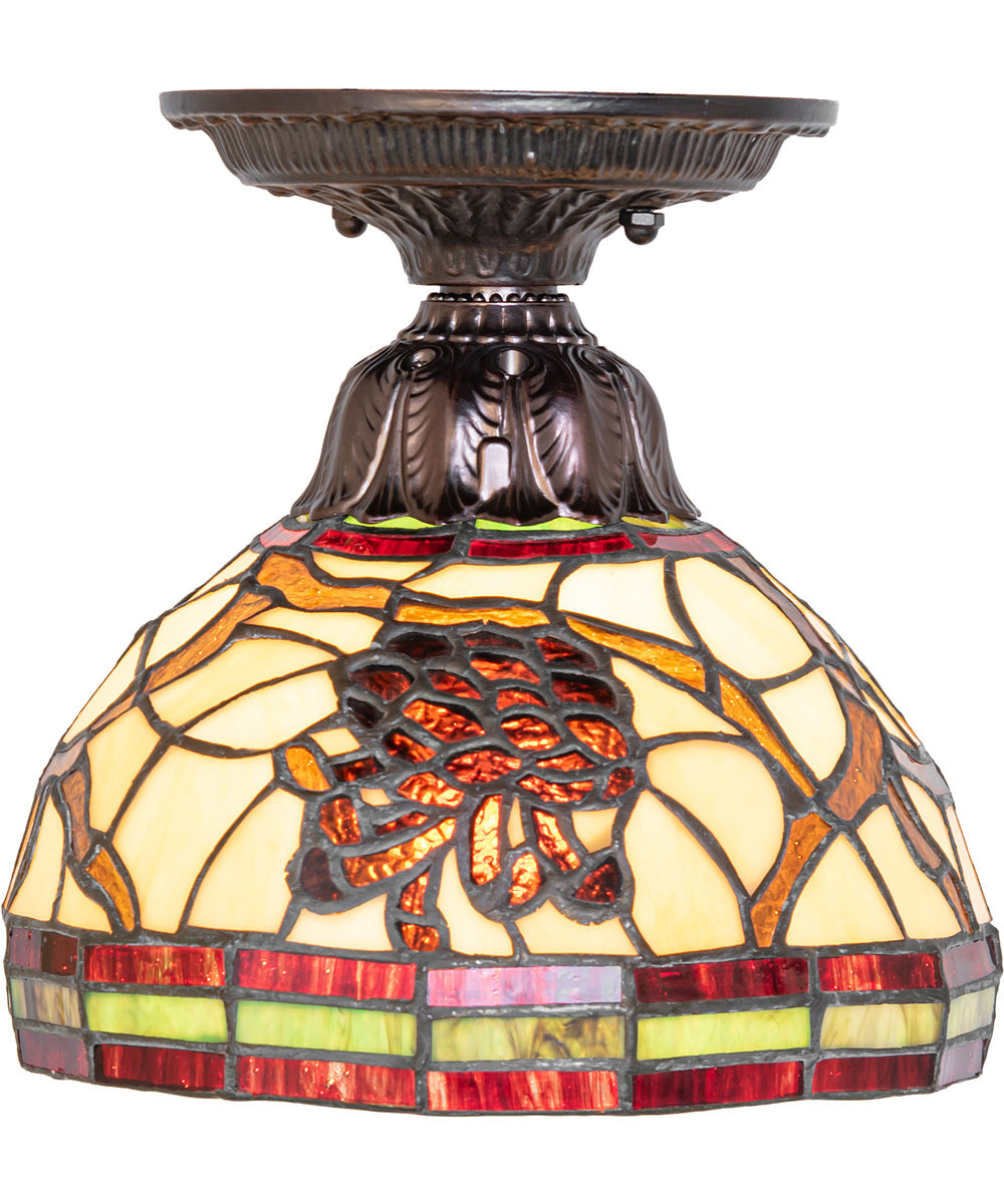 8" Wide Pinecone Flushmount