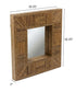 UMA Brown Wicker Frame - 16.25" Wall Mirror