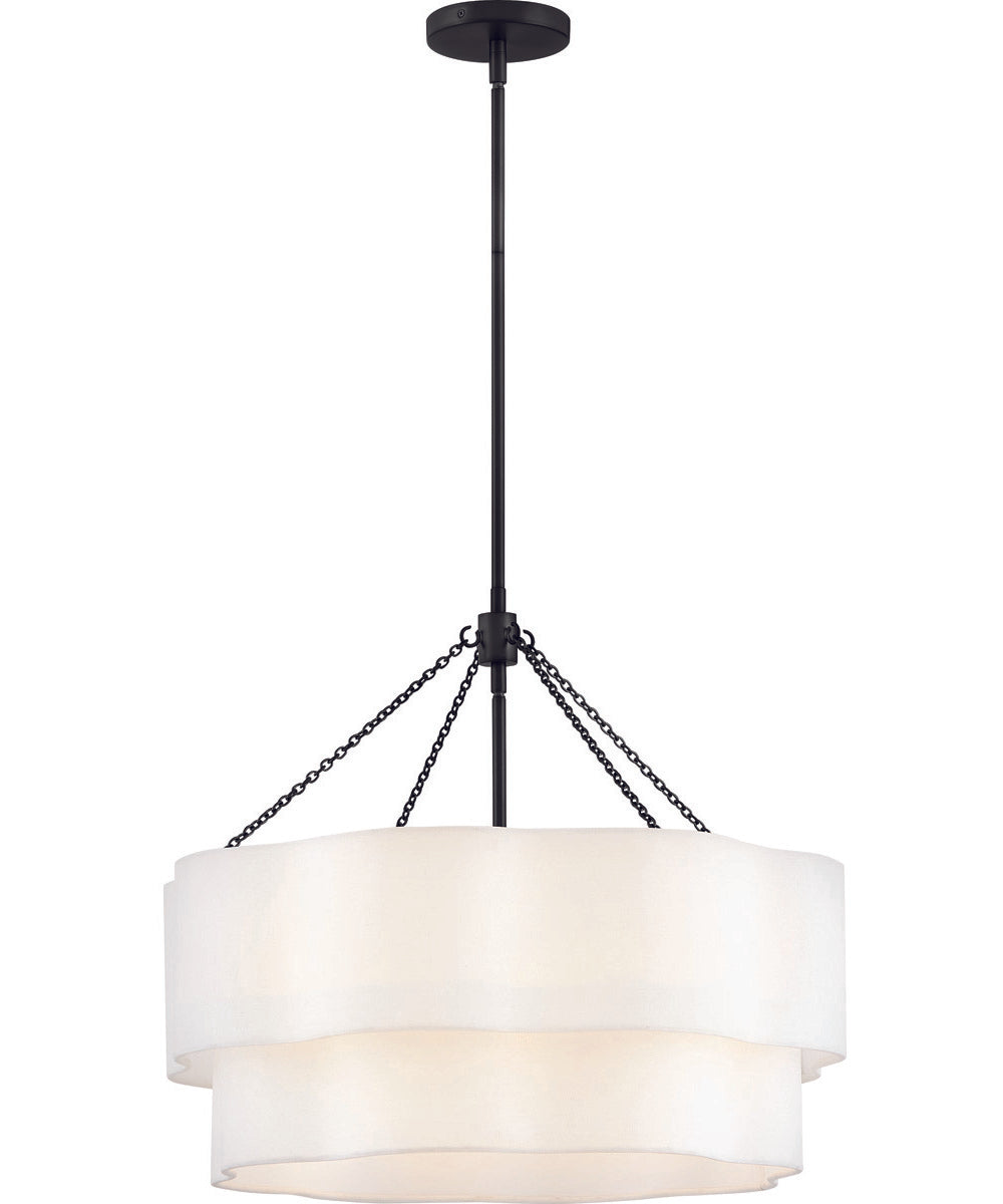 Gwen 5-Light Medium Drum Chandelier in Black