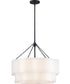 Gwen 5-Light Medium Drum Chandelier in Black