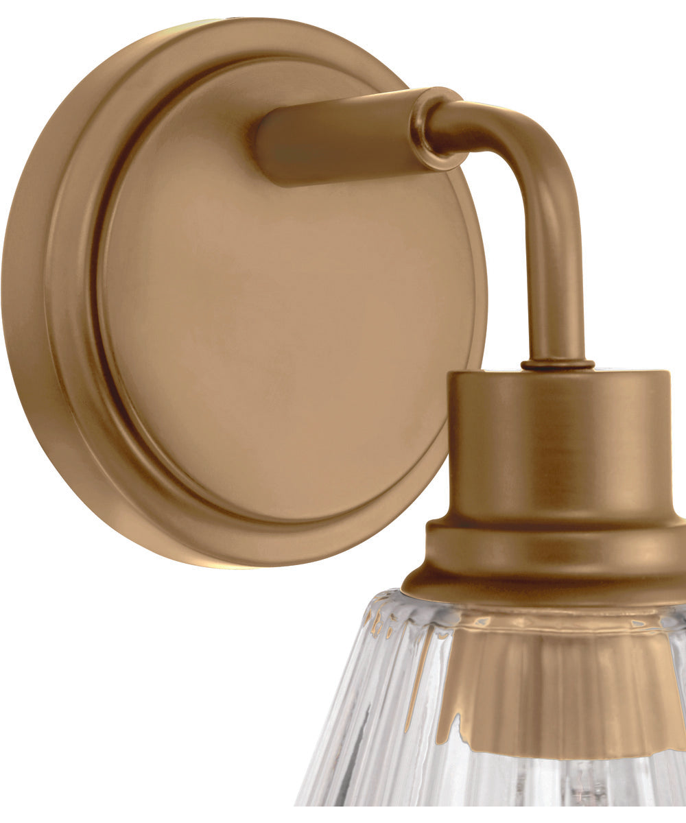 Pleated 1-Light Lighting Premium Bronze