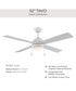 Tavo 52-in. 4-Blade LED Modern Ceiling Fan Matte White