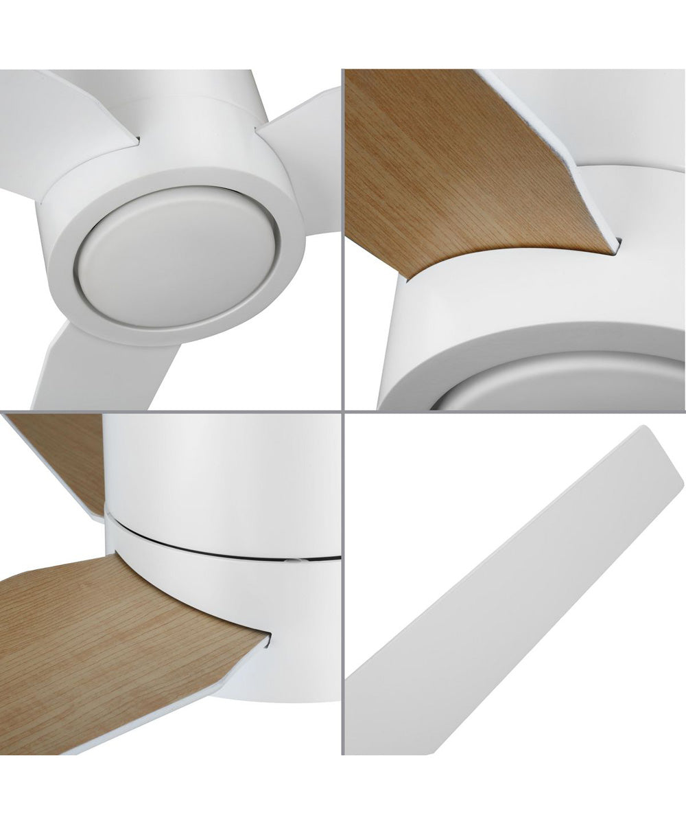 Braden 56" 3-Blade Indoor Hugger Ceiling Fan Satin White