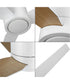 Braden 56" 3-Blade Indoor Hugger Ceiling Fan Satin White