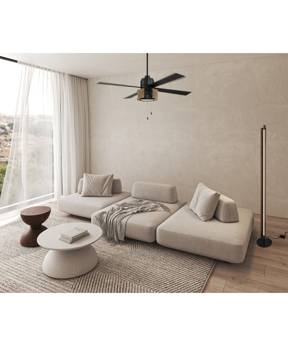 Cameron 1-Light Lighting Flat Black/Walnut