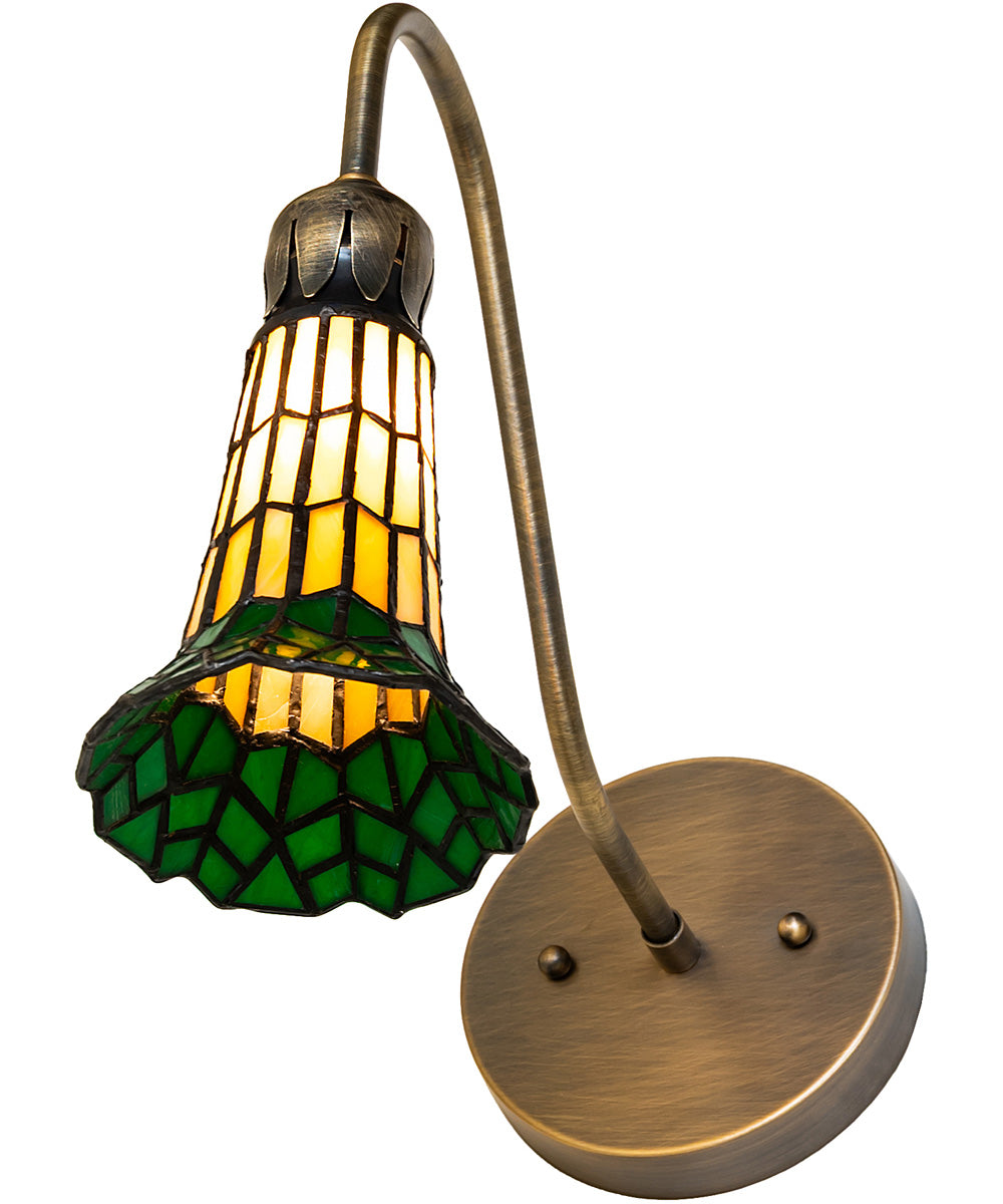 5" Wide Stained Glass Pond Lily Wall Sconce