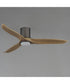 Woodwind 52 inch Solid Wood Blade Hugger Fan w LED Charcoal Bronze