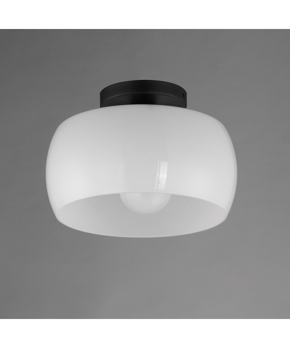 Glazed Flush Mount White / Black
