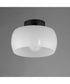 Glazed Flush Mount White / Black