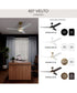 Velto 60-in. 3-Blade LED Modern Ceiling Fan Champagne Bronze