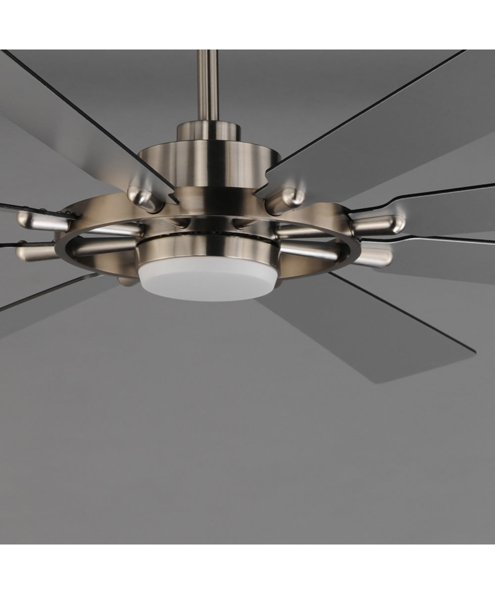 Helm 72 inch Indoor Fan w LED Light Kit Satin Nickel