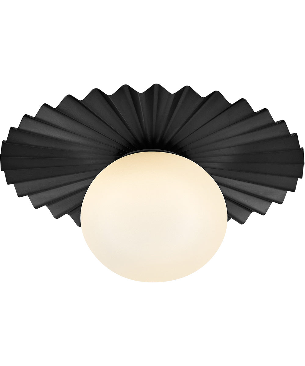 Stevie 1-Light Small Flush Mount in Black
