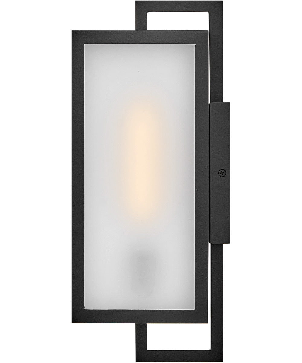 Halden 1-Light Small Wall Mount Lantern in Black