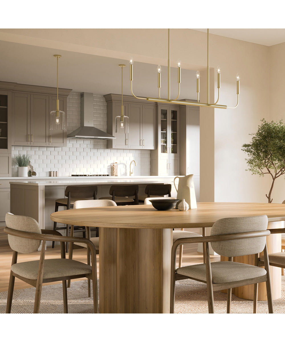 Reines 6-Light Linear Chandelier Brushed Gold
