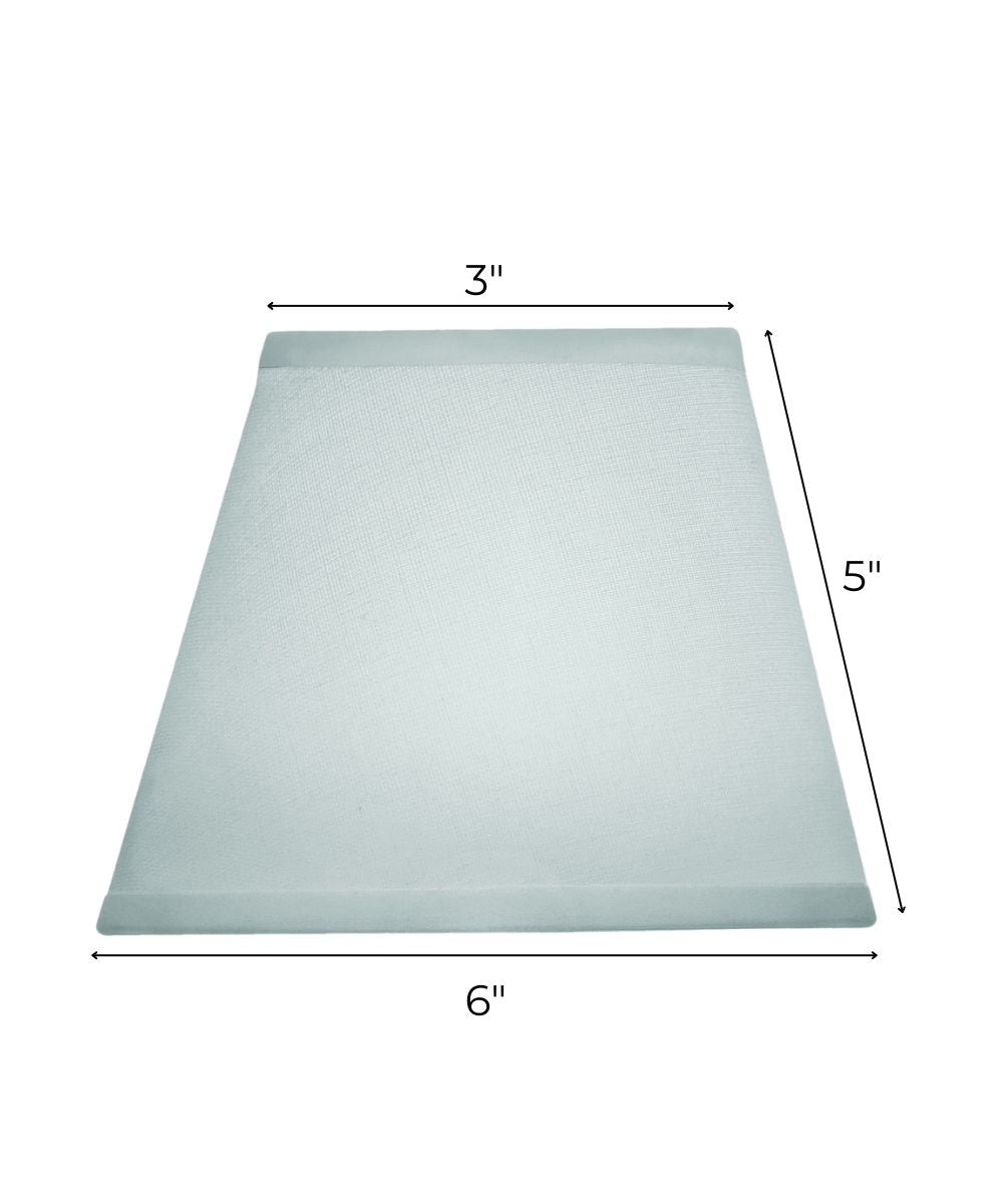 3x6x5 White Butcher Linen Empire Candelabra Hardback Lampshade