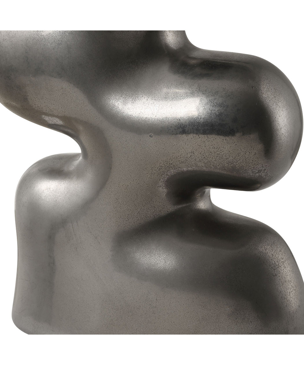 Free Flowing Nickel Vases Set of 2