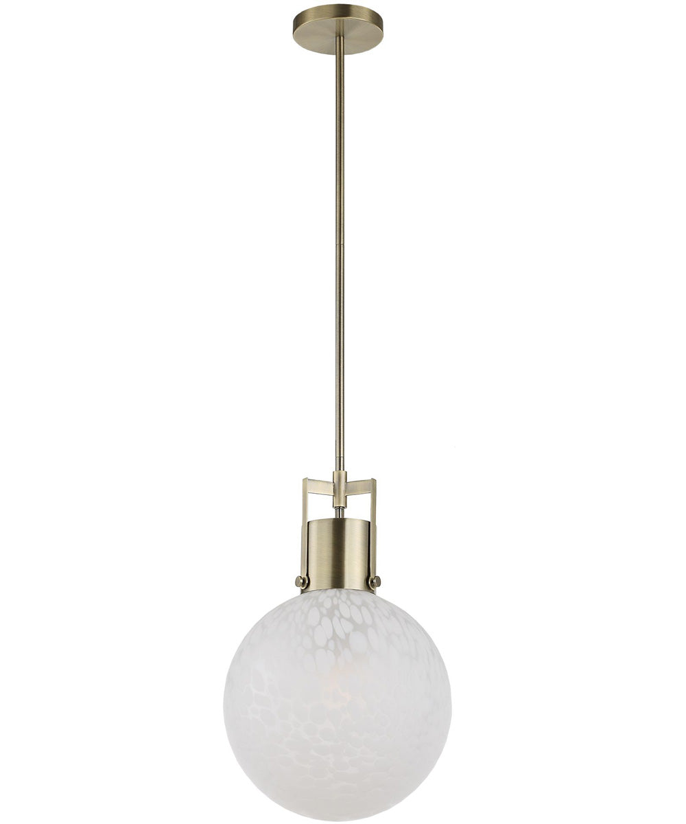 Huch 1 Light White Glass Pendant