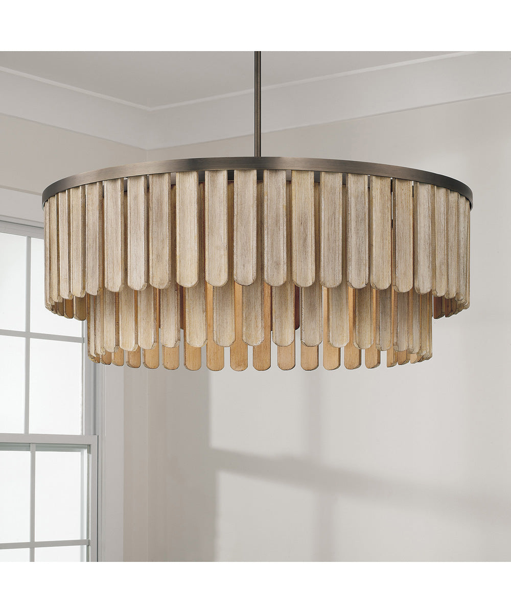 Jada 6-Light Pendant Dark Brass