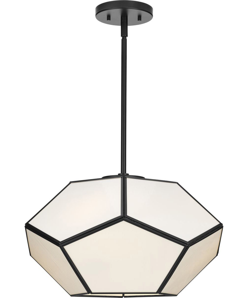 Latham 18 in. 3-Light Flush Mount Matte Black