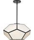 Latham 18 in. 3-Light Flush Mount Matte Black