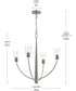 Jheni 4-Light Chandelier with Clear Glass Shades Brushed Nickel