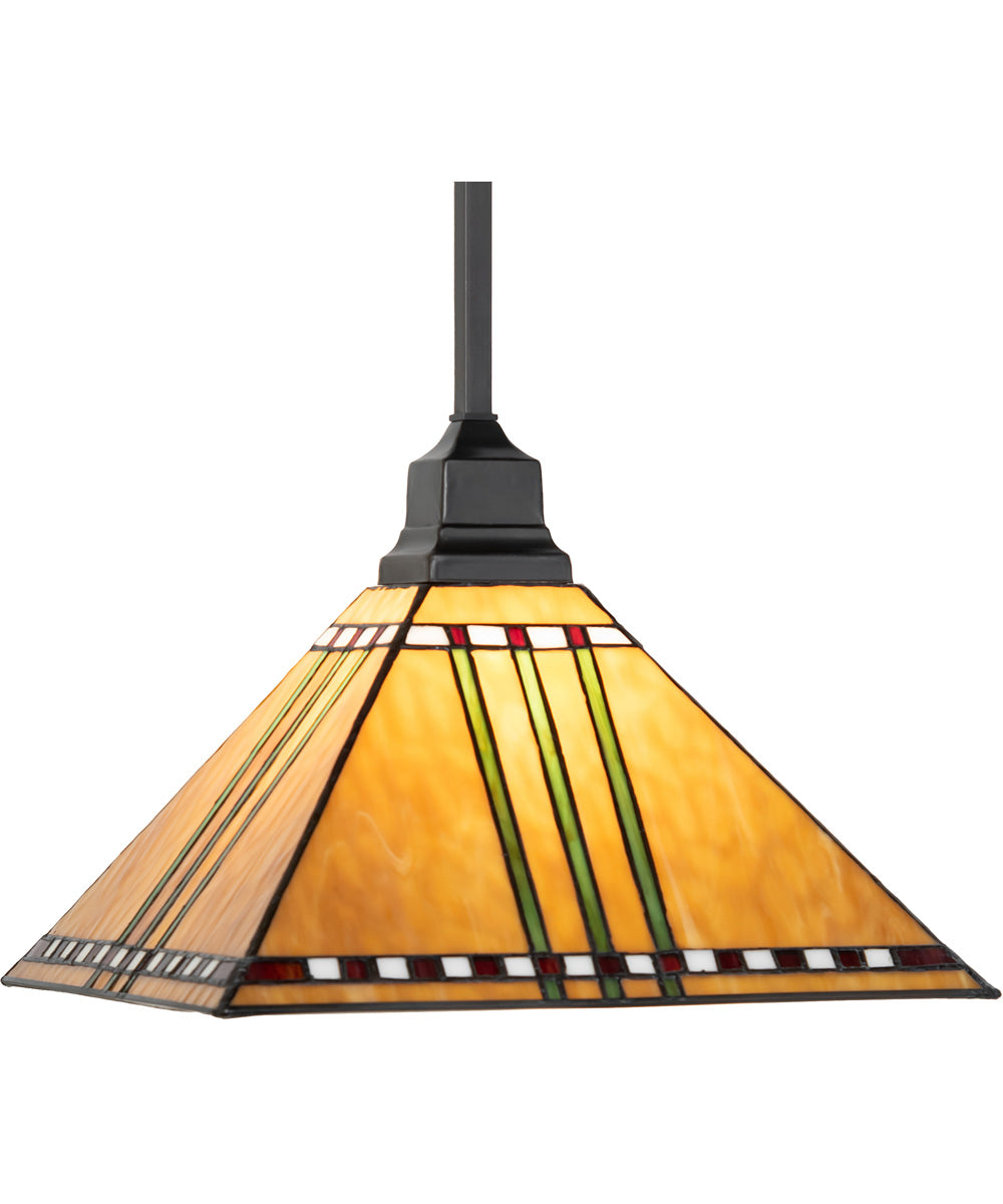 13" Square Prairie Corn Pendant