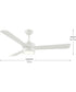 Axion II 52 in. 3-Blade Modern LED Ceiling Fan Matte White
