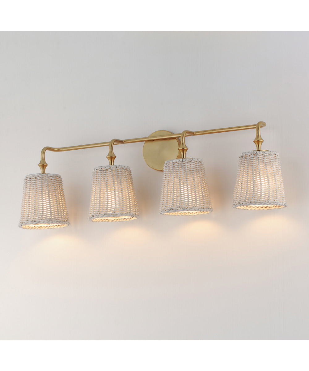 Baja 4-Light Bath Vanity Natural Aged Brass