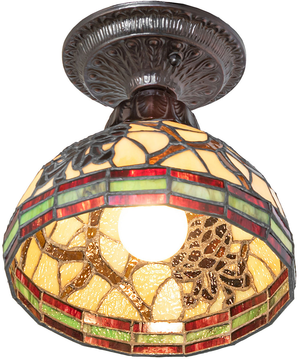 8" Wide Pinecone Flushmount