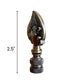 Frog-on-Lily-Pad Lamp Finial Antique Brass, 2.4"h