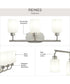 Reines 3-Light Bath Vanity with Opal Glass Shades Brushed Nickel