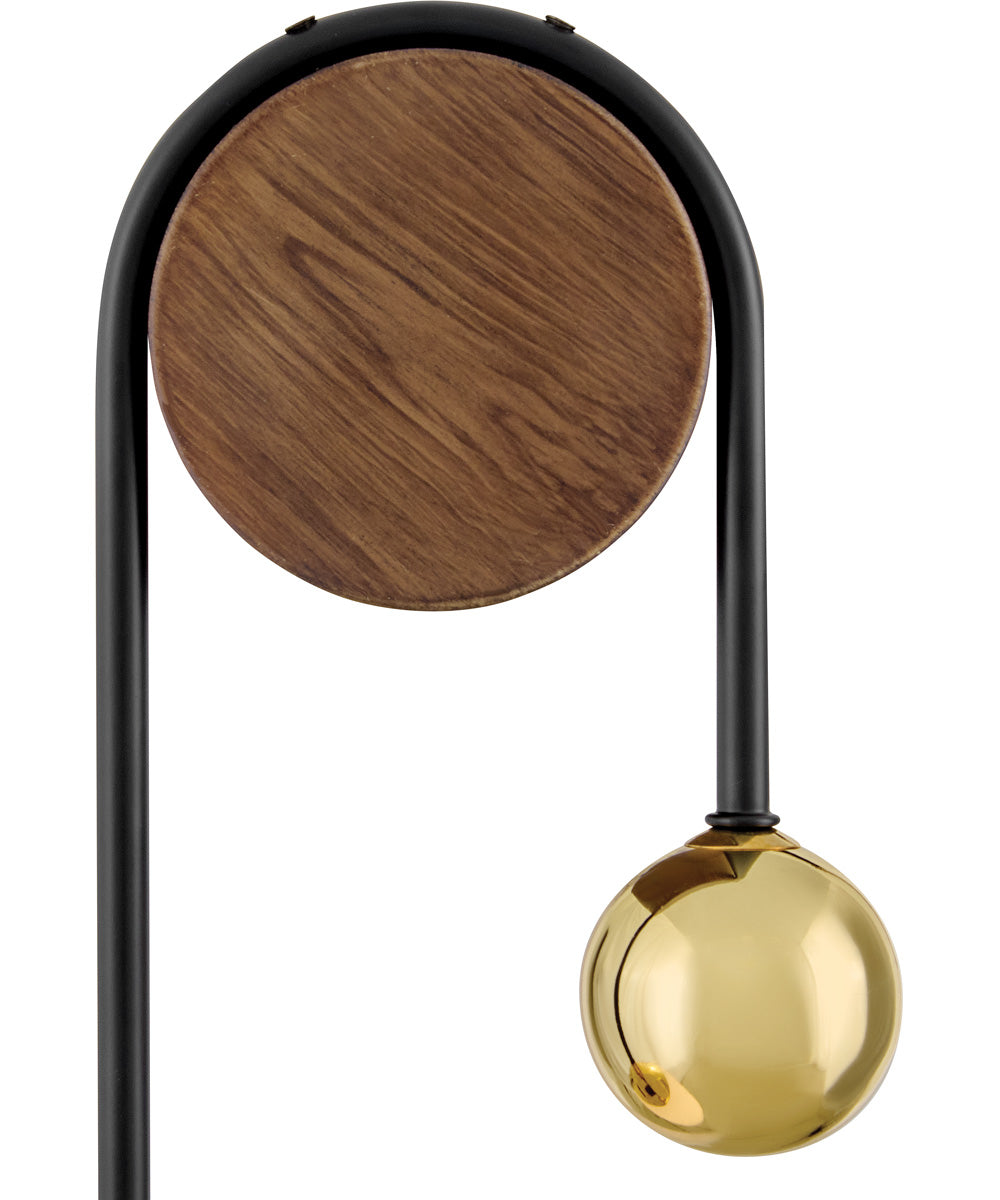 Auggie 1-Light Medium Single Light Sconce in Bright Brass