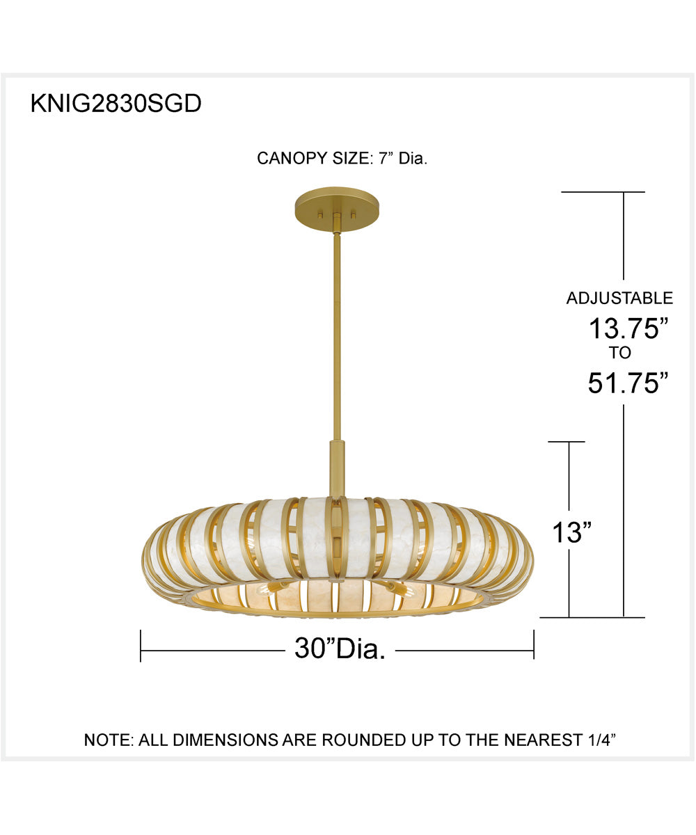 Knight 6-light Pendant Soft Gold
