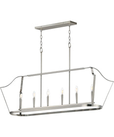 Arden 6-Light Linear Pendant Satin Nickel