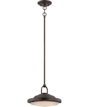 12"W Sawyer 1-Light Pendant Antique Brass