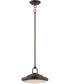 12"W Sawyer 1-Light Pendant Antique Brass