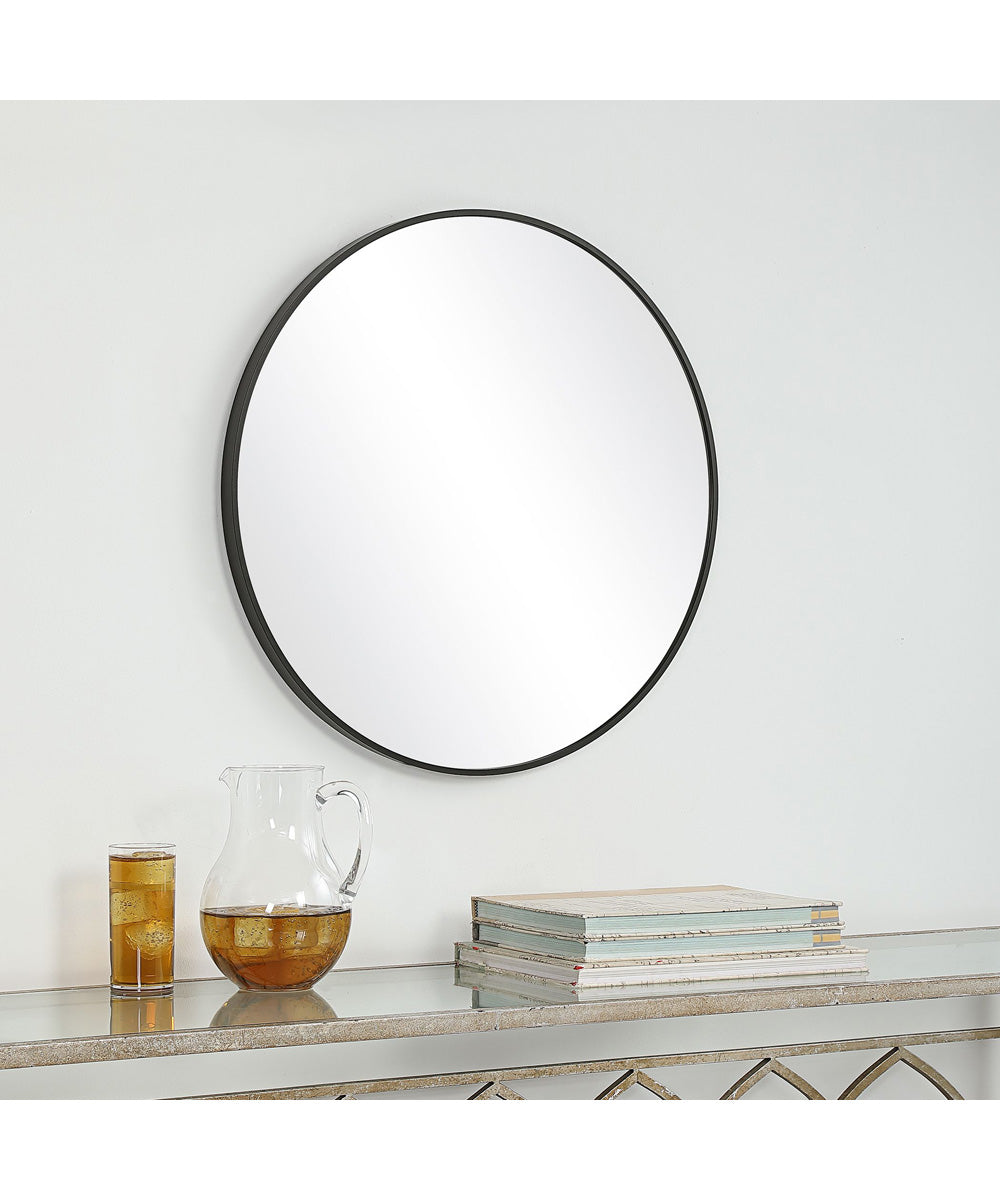 24x24" Wall Mirror in Satin Black