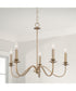 Weston 5-Light Chandelier Matte Brass