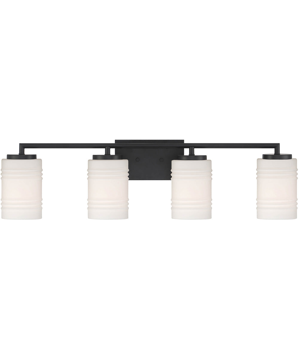 Leavenworth 4 Light Vanity Matte Black